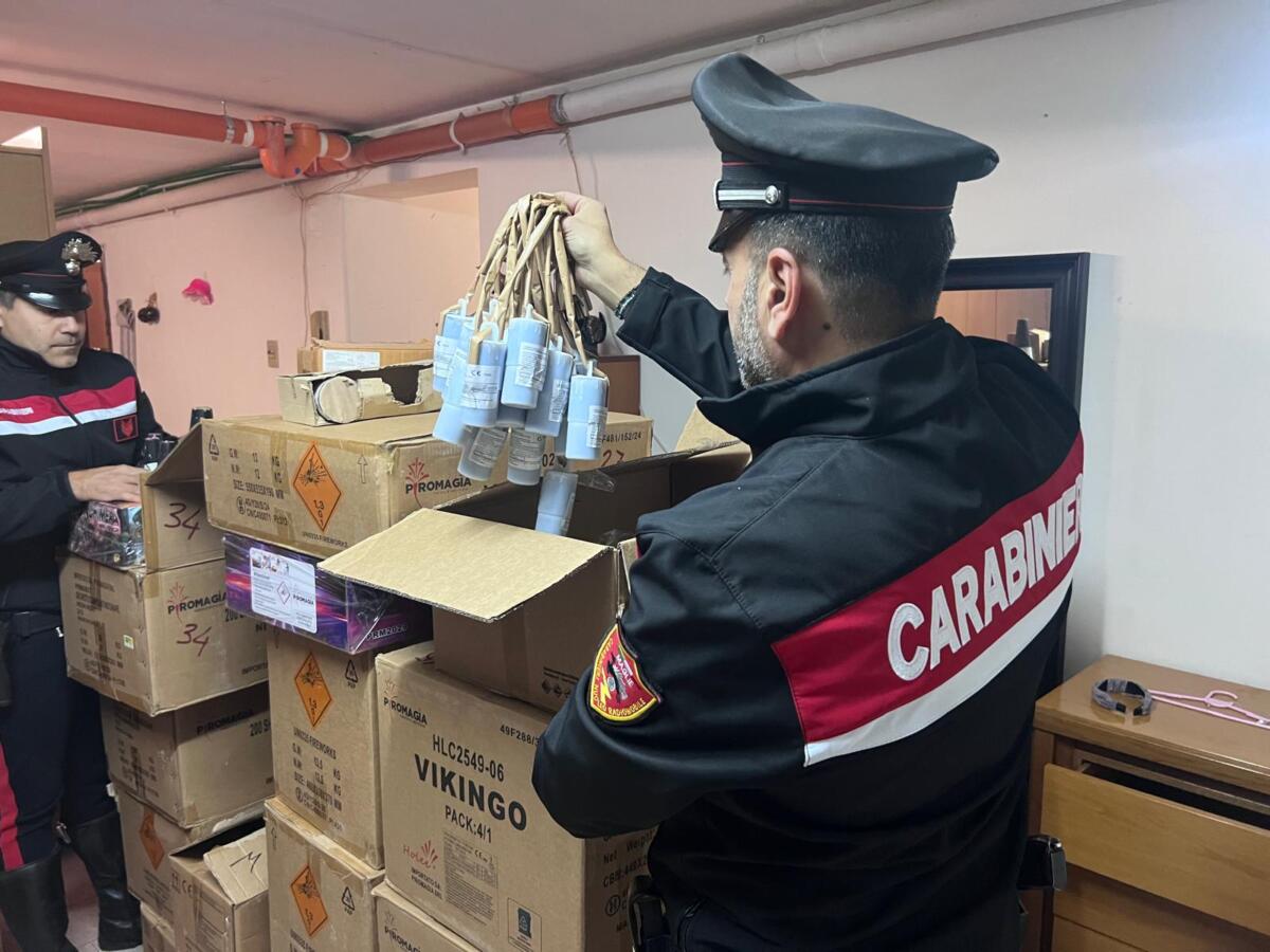 Galleria foto 'Scorrano, in garage nasconde mezza tonnellata di fuochi pirotecnici illegali: denunciato un 70enne – VIDEO' - foto 3