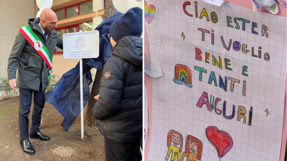 Galleria foto 'Bari, morì a 7 anni per una malattia: ora la piccola Ester Santoro rivive nel giardino della sua scuola' - foto 1