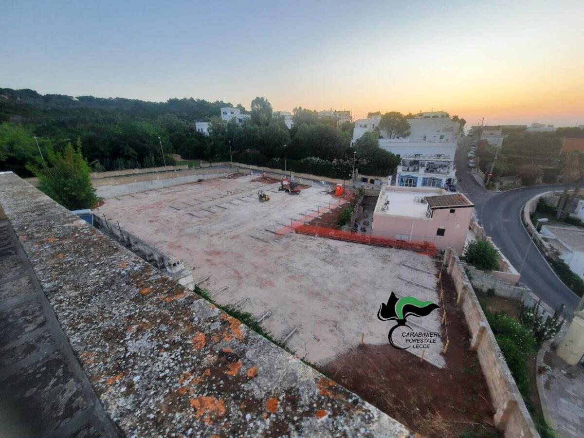 Galleria foto 'Tricase, realizzano un parcheggio pubblico tagliando alberi in un’area protetta: quattro denunce' - foto 1