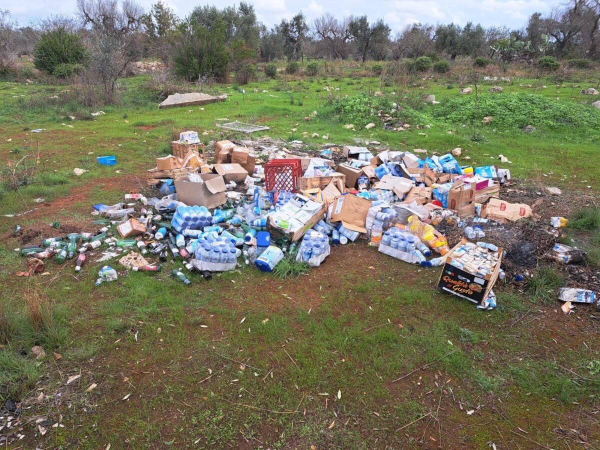 Galleria foto 'Nardò, prodotti alimentari e articoli per la prima infanzia abbandonati in campagna: una denuncia' - foto 1
