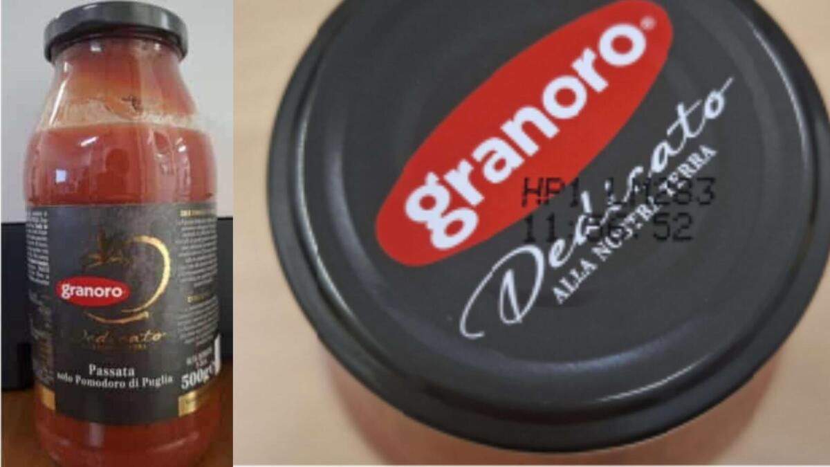 Galleria foto 'Richiamo alimentare: possibile vetro nella passata “Granoro Dedicato”, lotto HP1LM283' - foto 1