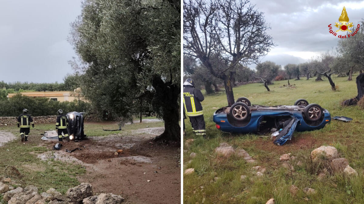 Galleria foto 'Maltempo in Puglia, auto fuori strada nel Barese: due donne in ospedale in gravi condizioni' - foto 1