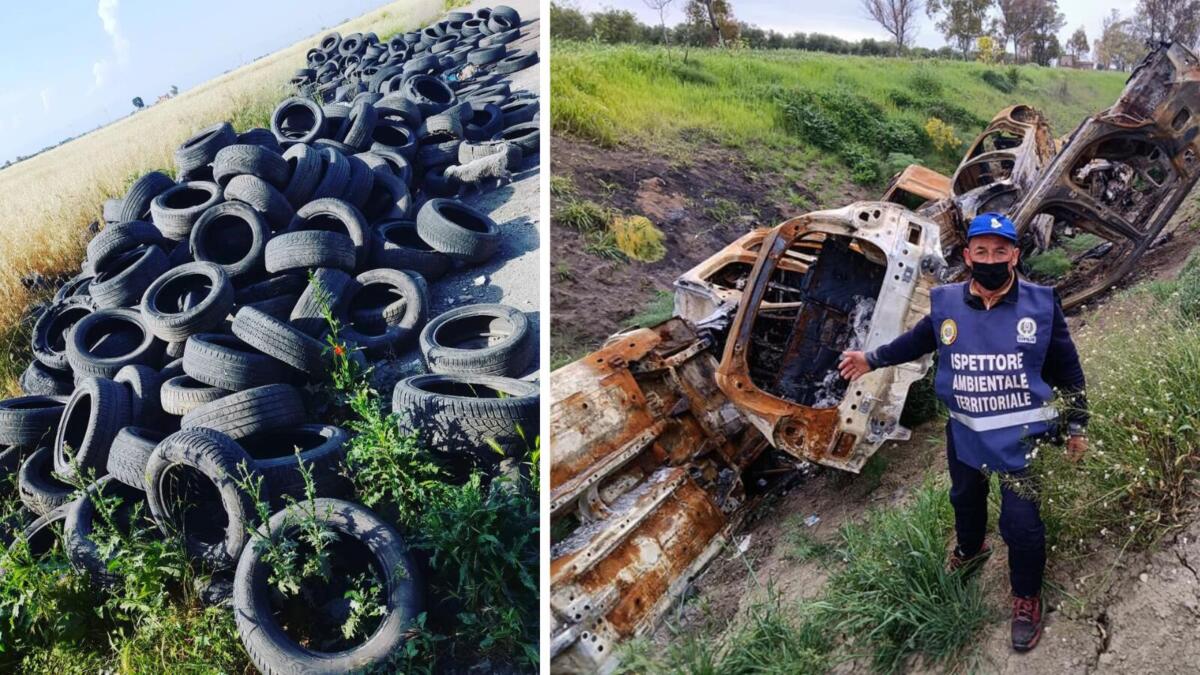 Galleria foto 'Borgo Mezzanone, la denuncia: «Auto cannibalizzate e migliaia di pneumatici sversati vicino al “ghetto”»' - foto 1