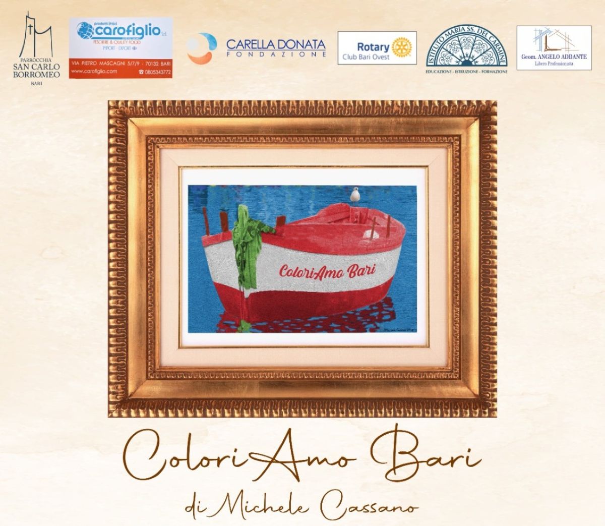 Arte, comunità e solidarietà: nella parrocchia di San Carlo Borromeo la mostra “ColoriAmo Bari” Arte, comunità e solidarietà: nella parrocchia di San Carlo Borromeo la mostra “ColoriAmo Bari”