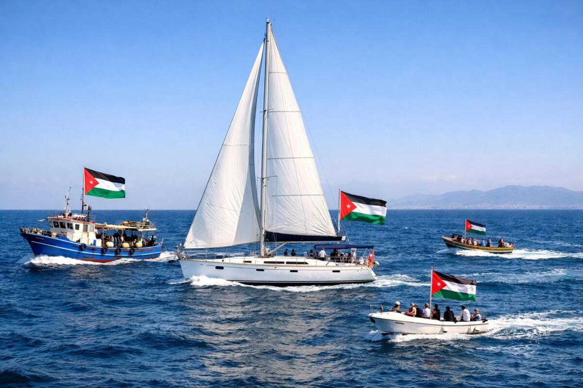 Galleria foto 'Riparte il viaggio della Flotilla, attivisti verso Gaza: «Riportiamo la Palestina al centro»' - foto 1