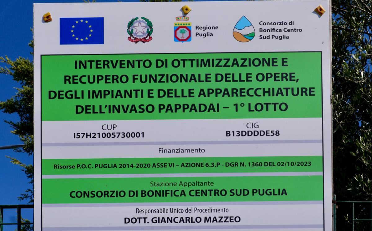 Dopo 30 anni in funzione la diga del Pappadai nel Tarantino: acqua dalla Basilicata per i campi del Salento – FOTO e VIDEO