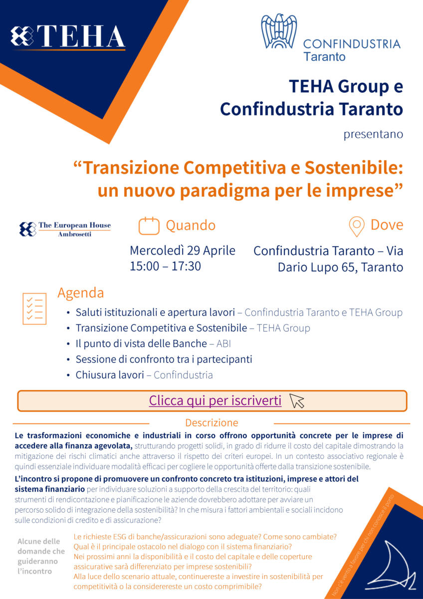 Galleria foto 'Transizione competitiva e sostenibile: il nuovo paradigma per le imprese in un incontro a Taranto' - foto 1