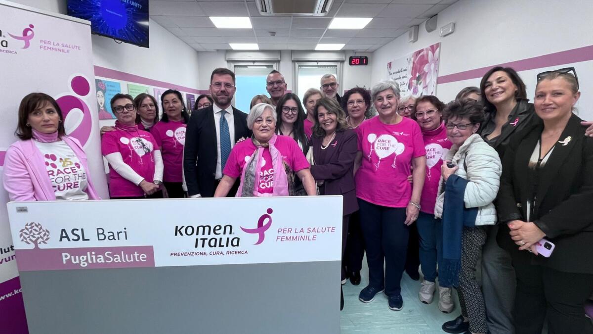 Bari, una nuova sala d’attesa nella Senologia del San Paolo: realizzata in collaborazione con Komen Puglia – FOTO
