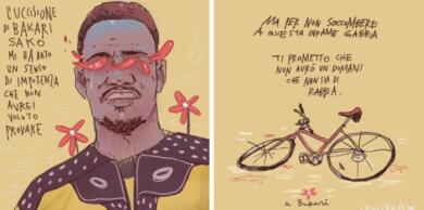 Omicidio di Bakary Sako, un fumetto per esprimere rabbia e dolore: «Oggi Taranto è più buia che mai»
