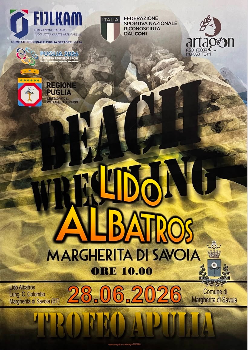 A Margherita di Savoia sbarca il Beach Wrestling: il Trofeo Apulia al Lido Albatros