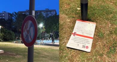 Sfregio a Bari: vandali distruggono i cartelli disegnati dai bambini al Parco 2 Giugno