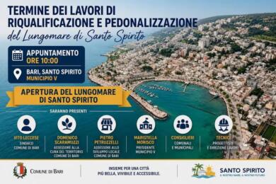 Bari, polemica sul lungomare di Santo Spirito. FdI attacca: «Sbagliata persino la foto»