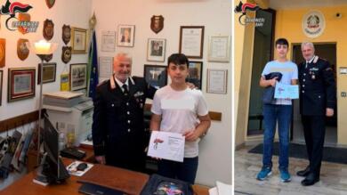 Santeramo in Colle, Nicola dedica la sua tesina di terza media ai Carabinieri: i militari lo premiano