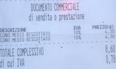 Bari, gelato a peso d’oro in centro: per due gusti si spendono quattro euro e 30 centesimi