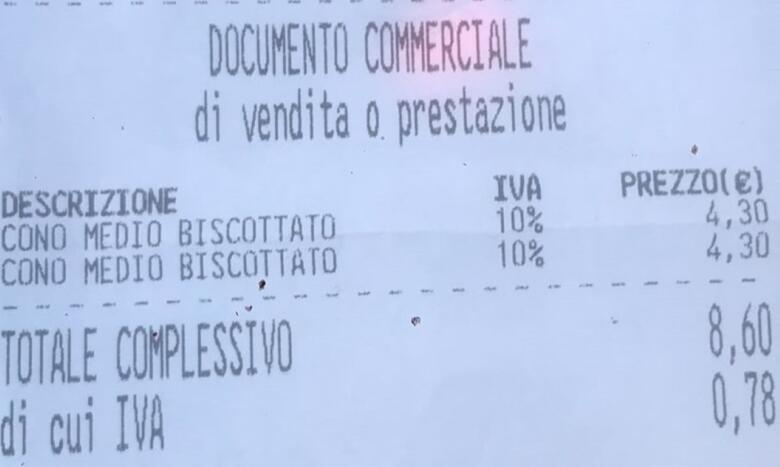 scontrino gelato