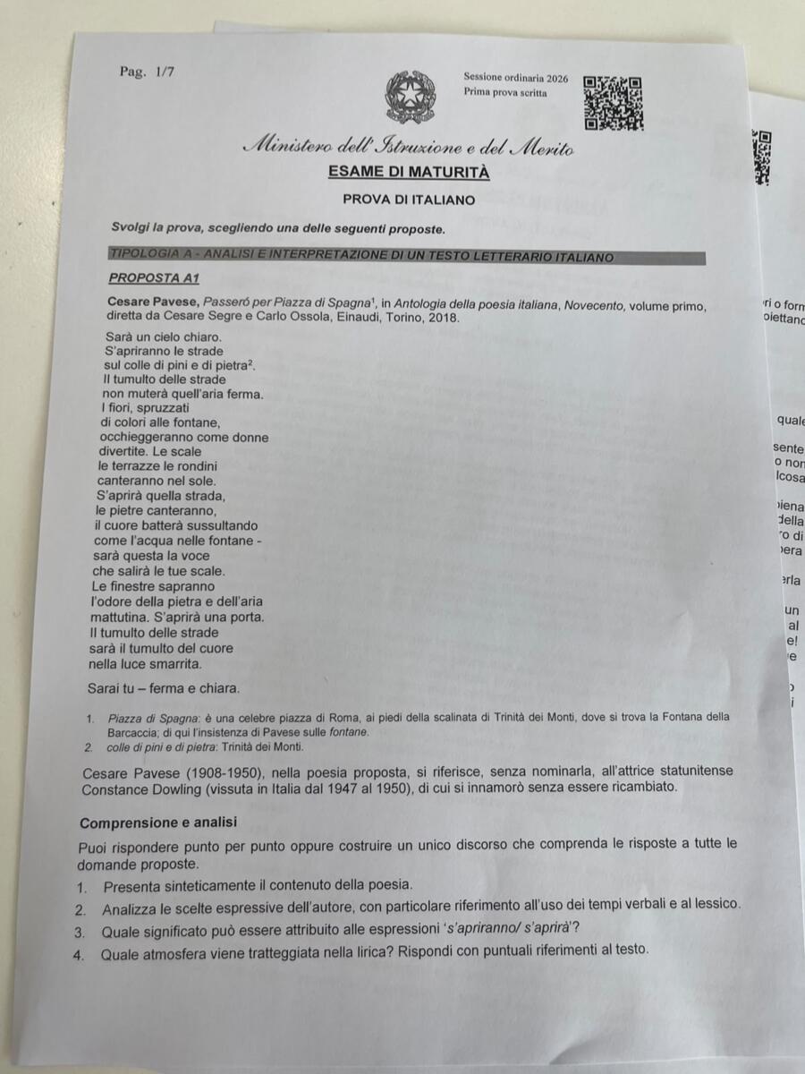 Maturità, via agli esami per oltre 527mila studenti: le tracce della prima prova – FOTO Maturità, via agli esami per oltre 527mila studenti: le tracce della prima prova – FOTO