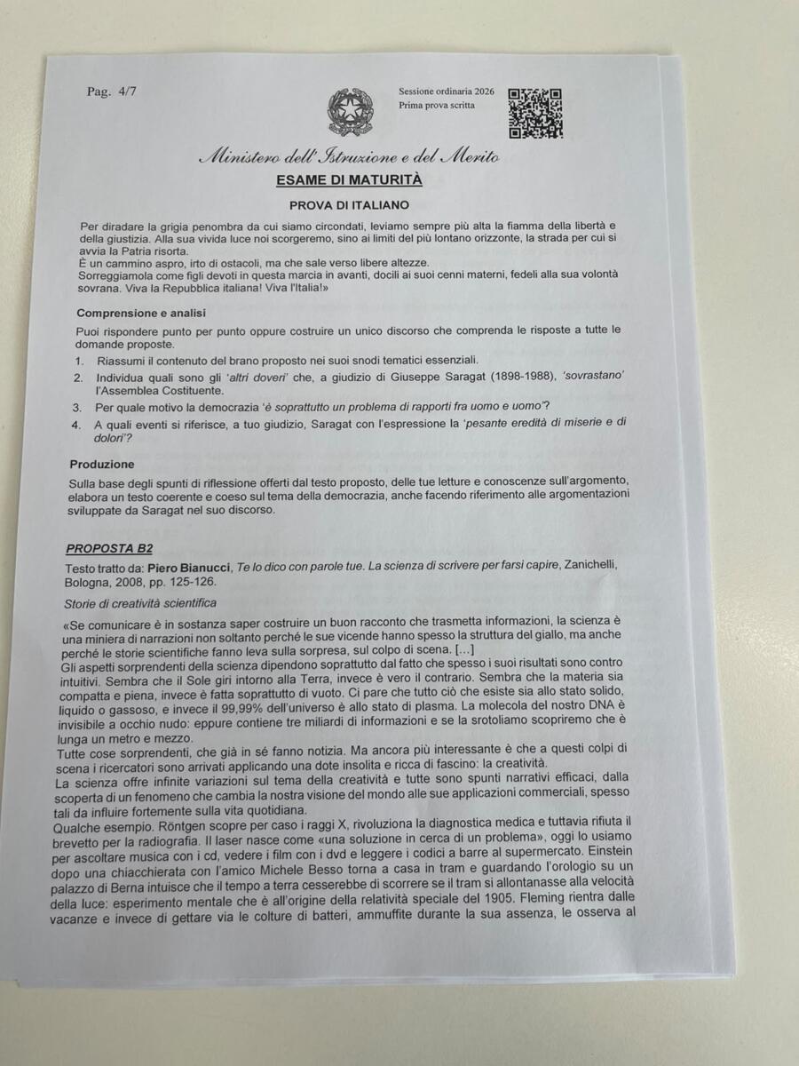 Maturità, via agli esami per oltre 527mila studenti: le tracce della prima prova – FOTO Maturità, via agli esami per oltre 527mila studenti: le tracce della prima prova – FOTO