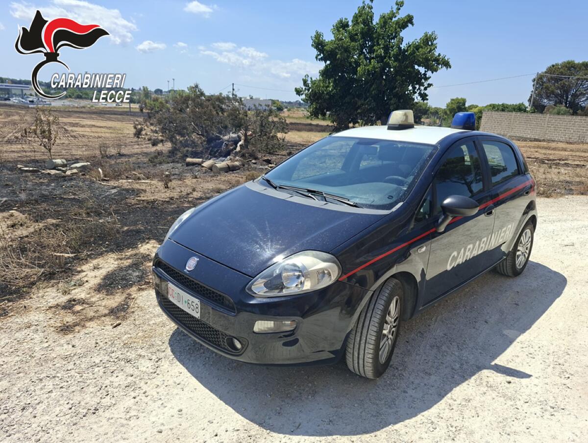 Incendi nel Salento, controlli a tappeto dei carabinieri: tre arresti e otto denunce – FOTO