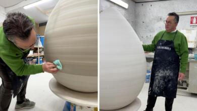 Grottaglie, nasce il pumo in ceramica più grande del mondo: a realizzarlo il maestro Giuseppe Rosa