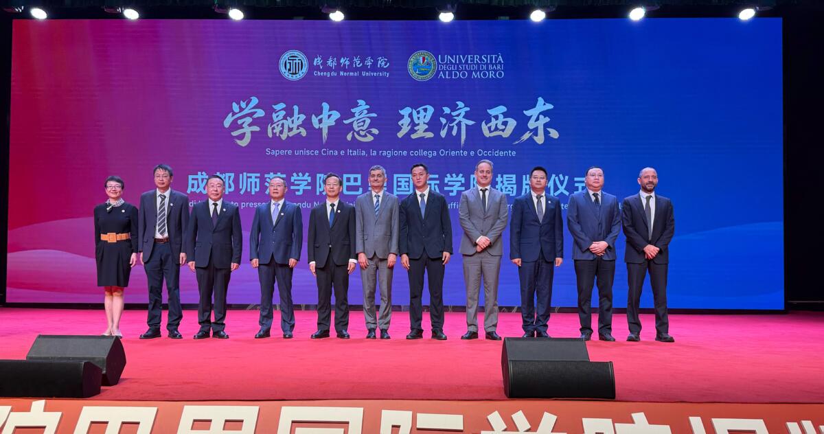 L’Università di Bari sbarca in Cina: inaugurato a Chengdu il nuovo “International College” L’Università di Bari sbarca in Cina: inaugurato a Chengdu il nuovo “International College”