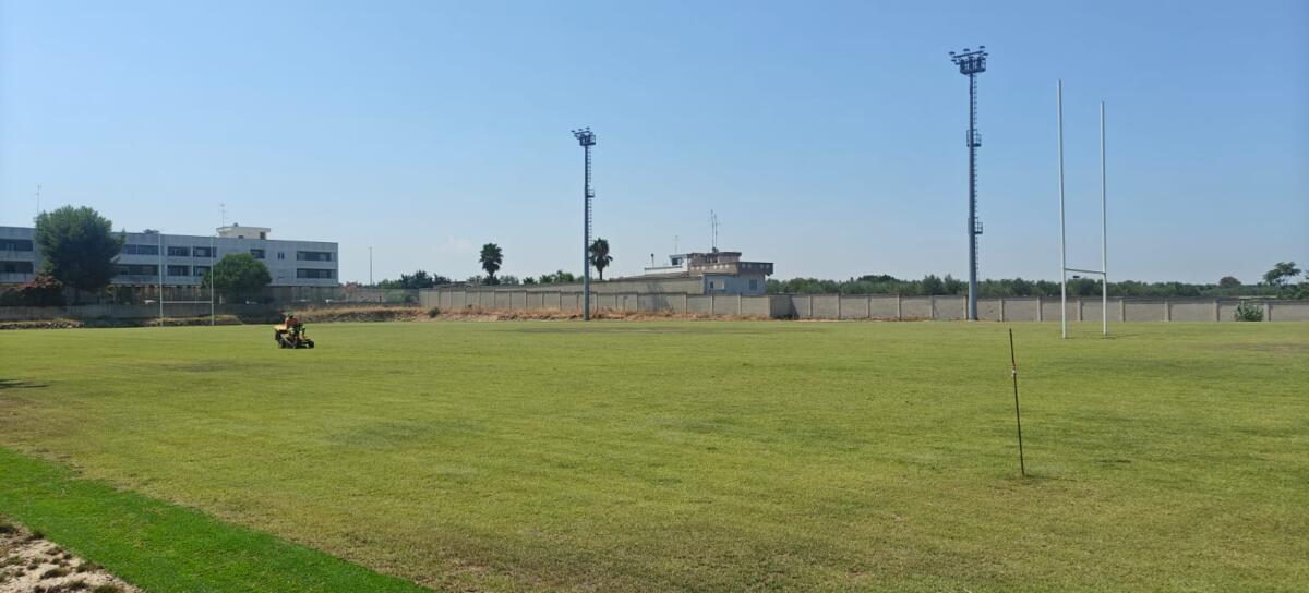 Nuovo stadio di rugby e football americano a Catino: il sopralluogo del sindaco Leccese – FOTO