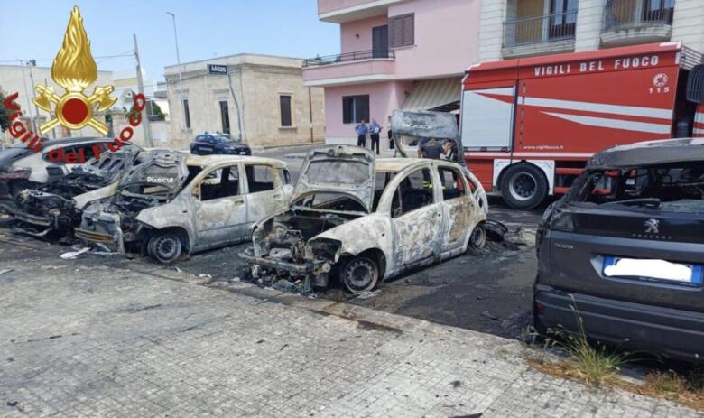 incendio auto trepuzzi