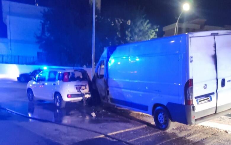 incendio furgone altamura
