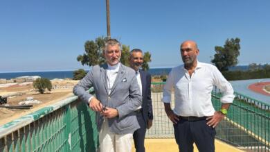 Bari, sopralluogo del ministro Giuli e di Leccese al Parco Costa Sud: il cantiere del lotto 6 tocca il 70%