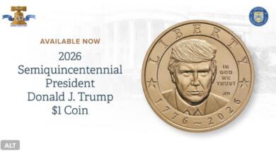 L’effigie di Donald Trump sulla moneta da 1 dollaro, è il primo presidente in carica raffigurato