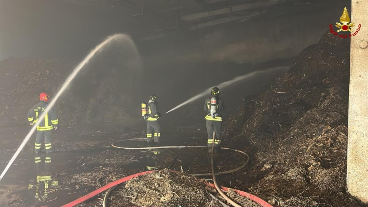 Incendio alla zona industriale di Monopoli, fiamme in un capannone di stoccaggio di biomasse – FOTO Incendio alla zona industriale di Monopoli, fiamme in un capannone di stoccaggio di biomasse – FOTO