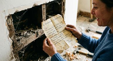 Dopo 40 anni trova una lettera lasciata da una bambina all’interno di una intercapedine della propria casa
