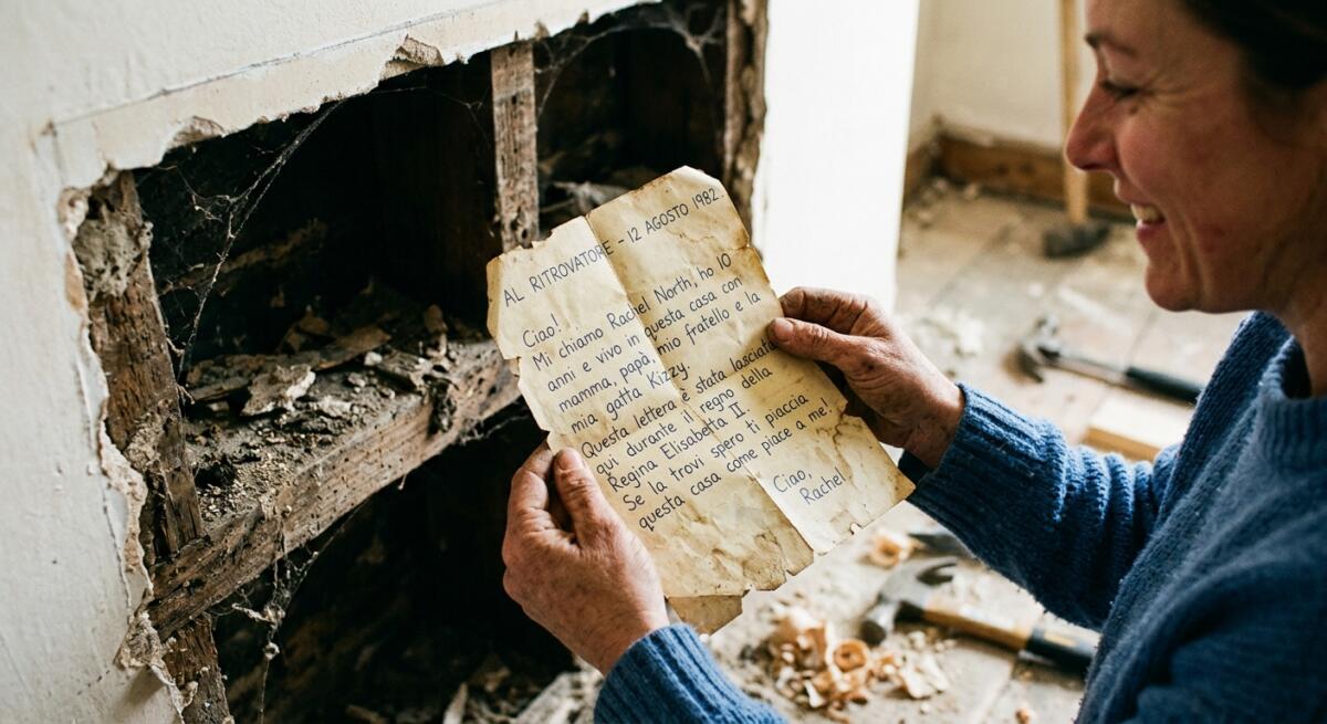 Dopo 40 anni trova una lettera lasciata da una bambina all’interno di una intercapedine della propria casa Dopo 40 anni trova una lettera lasciata da una bambina all’interno di una intercapedine della propria casa