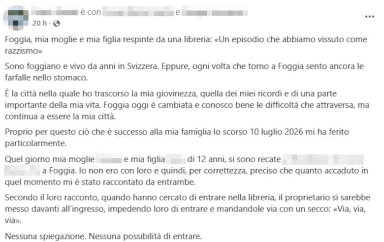 post libreria foggia