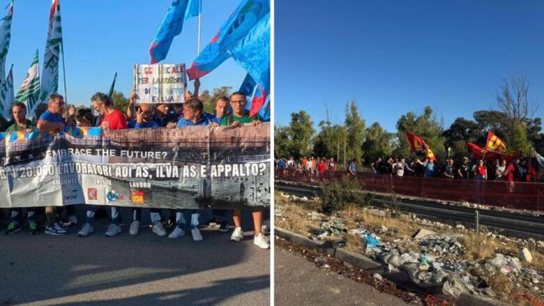 protesta lavoratori ex ilva