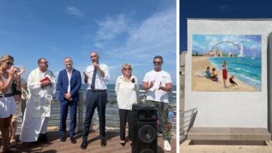 Bari, restituita alla città la spiaggetta di “Provolina”: scoperta l’opera “La Baia degli Angeli” – VIDEO