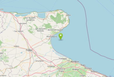 Terremoto nel Golfo di Manfredonia, scossa di magnitudo 3.2: è la seconda in poche ore
