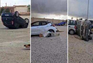 Doppia tromba marina a Marsala: nove feriti, scuola colpita e auto in un burrone