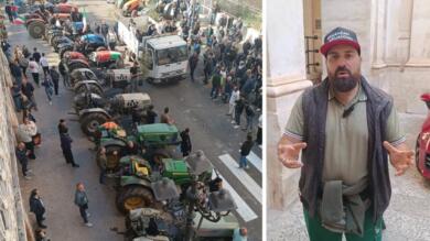 Bitonto, la voce degli agricoltori in piazza. L’agrinfluncer Michele Monopoli: «Questa protesta riguarda tutti» – VIDEO