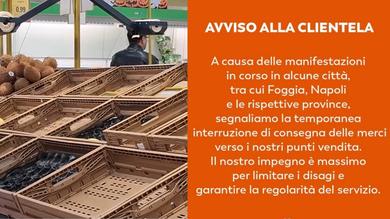 Sciopero dei tir, supermercati a secco in Puglia: scaffali vuoti e merce fresca introvabile